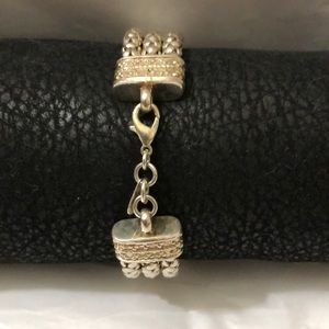 Silpada B1210 Silver 3 Strand Popcorn Bracelet